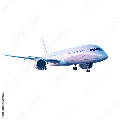 airplane 3d rendering transparent background 1