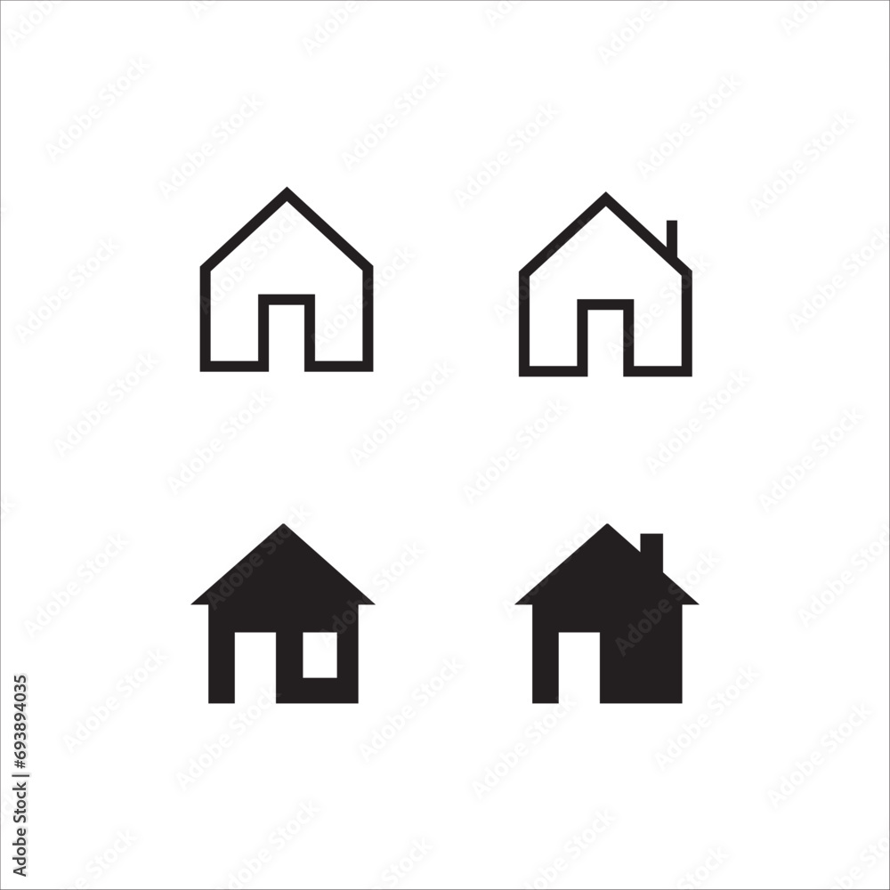 Vector home icon. symbol of house or building with trendy flat style icon for web site design, logo, app, UI isolated on white background Vector home icon. symbol of house or building with trendy flat style icon for web site design, logo, app, UI isolated on white background
