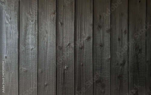 Black burnt wooden wall background