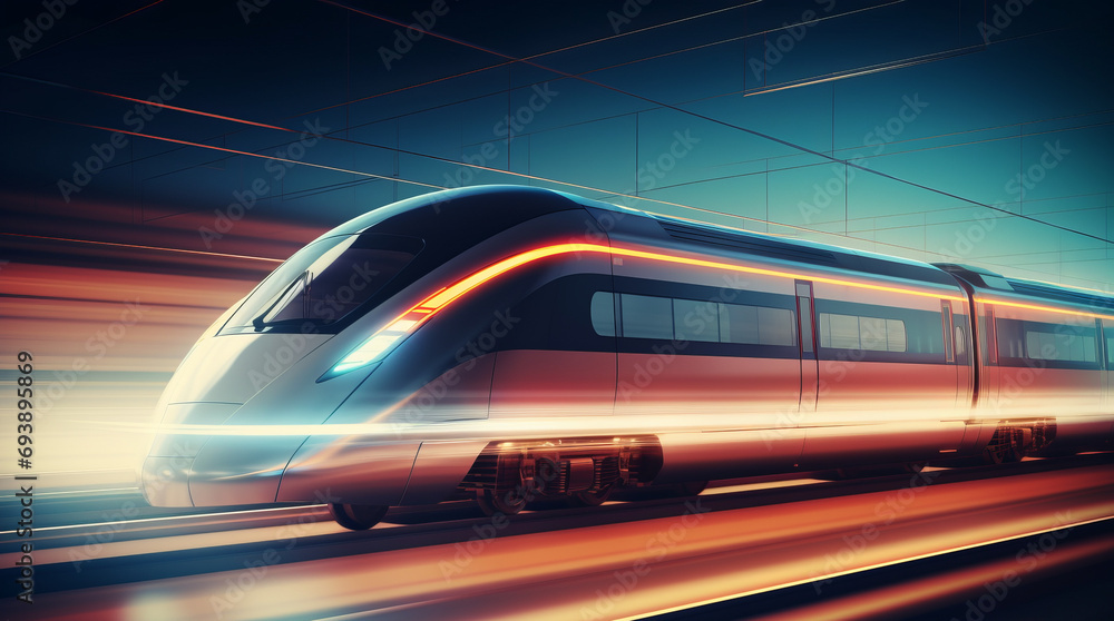 fast moving train on the highway fast moving train on the highway