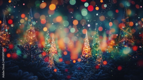 Defocused Christmas tree Lights