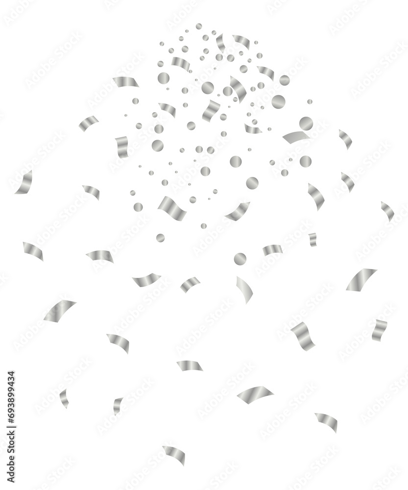 Party poppers with spraying confetti and streamer. Festive decoration element of paper and tinsel isolated on white background.  holiday event attribute