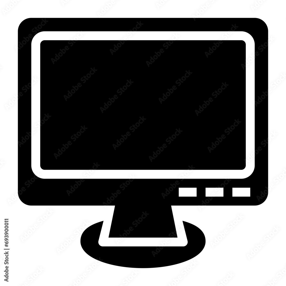 This is the TV icon from the Technology icon collection with an Glyph style This is the TV icon from the Technology icon collection with an Glyph style