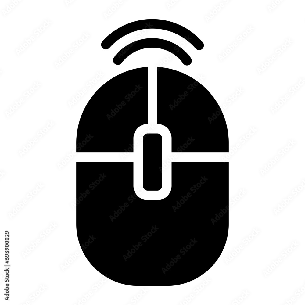 This is the Wireless Mouse icon from the Technology icon collection with an Glyph style This is the Wireless Mouse icon from the Technology icon collection with an Glyph style