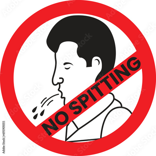No spitting sign vector