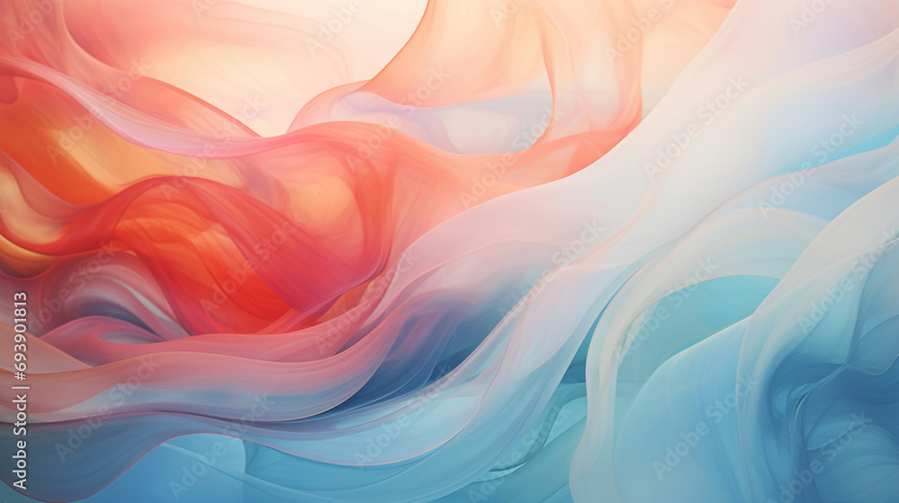 Layers of translucent waves, creating a sense of fluidity and movement within the abstract aura.
