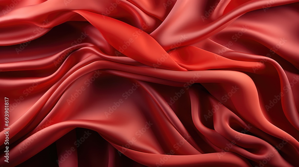Obraz premium Red silk satin fold as a background