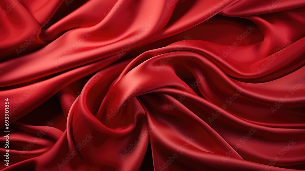 Obraz premium Red silk satin fold as a background