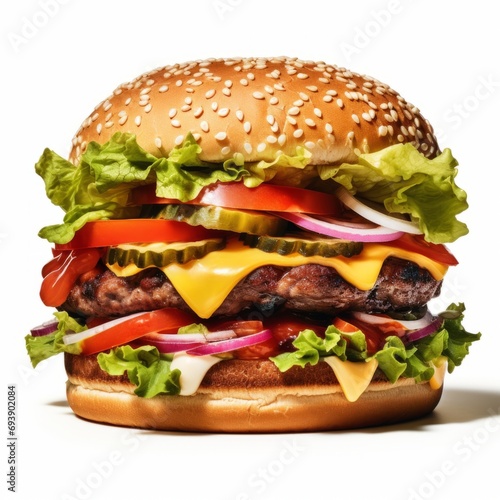 hamburger isolated on white