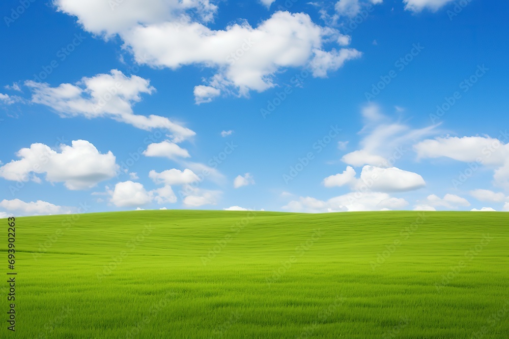 green field and blue sky green field and blue sky