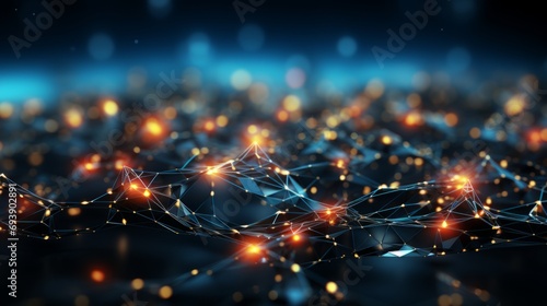 Abstract blue network background