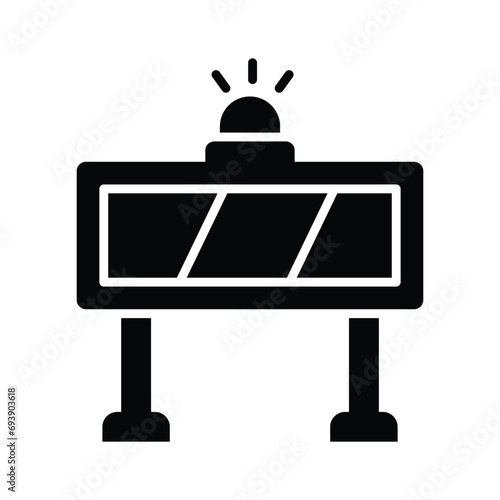 Modern icon of construction barrier, customizable vector