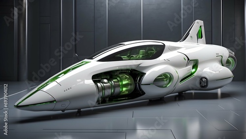 Futuristic Electronic Space Shuttle Redefining Eco-Friendly Travel