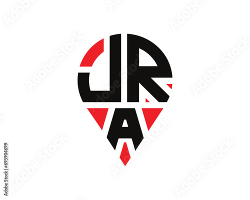 Free Download JRA letter location shape logo design. - GFXLoad