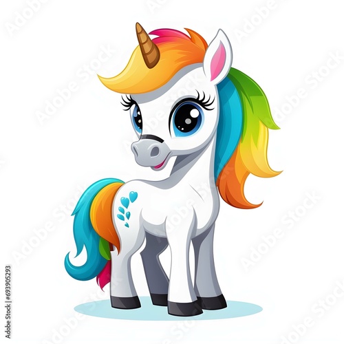 baby horse abstract vector illustration on isolate white background 