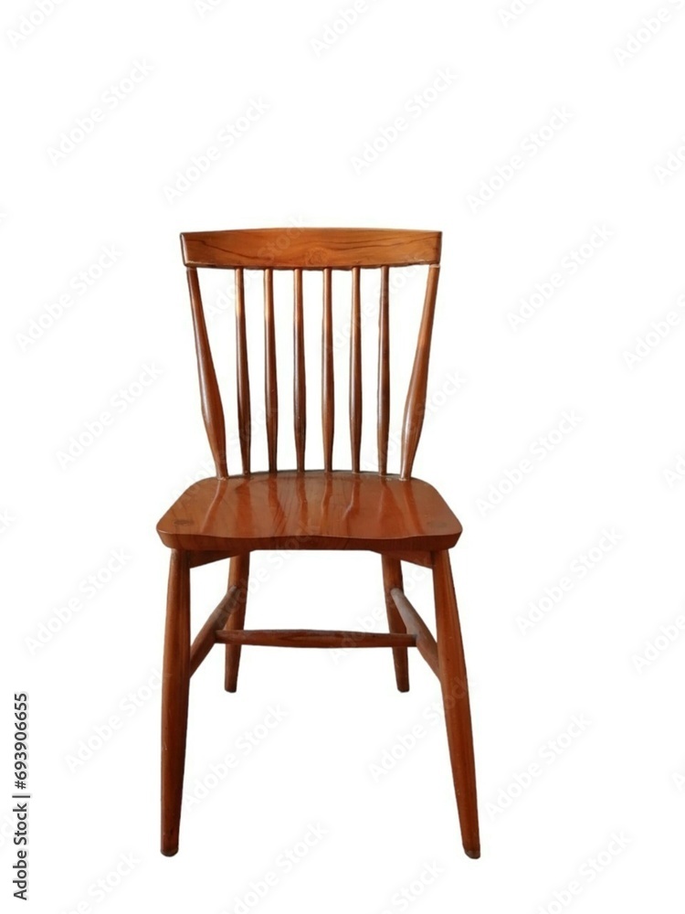 Antique wooden chair on white background. Antique wooden chair on white background.