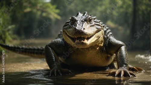 crocodile in the water © shafiq