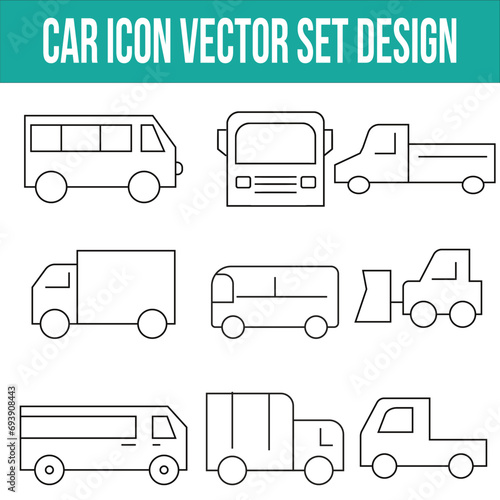  Set of car vector icons in different variations, vector, Car icon vector illustration.