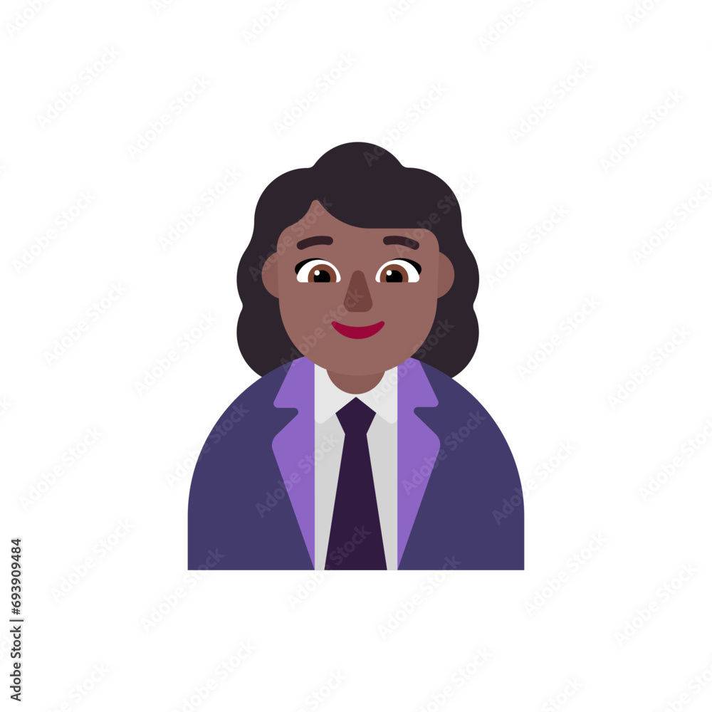 Woman Office Worker: Medium-Dark Skin Tone