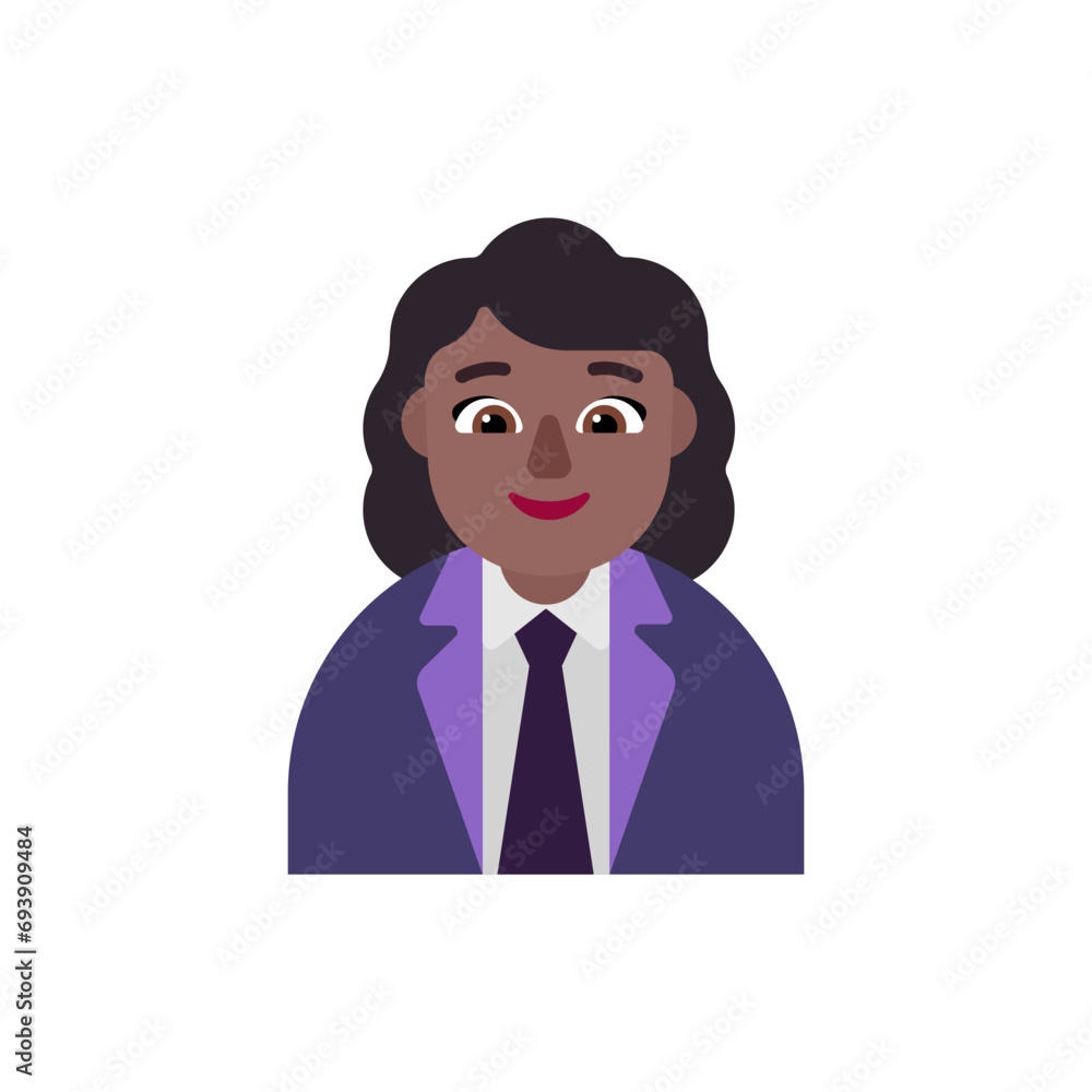 Woman Office Worker: Medium-Dark Skin Tone Woman Office Worker: Medium-Dark Skin Tone