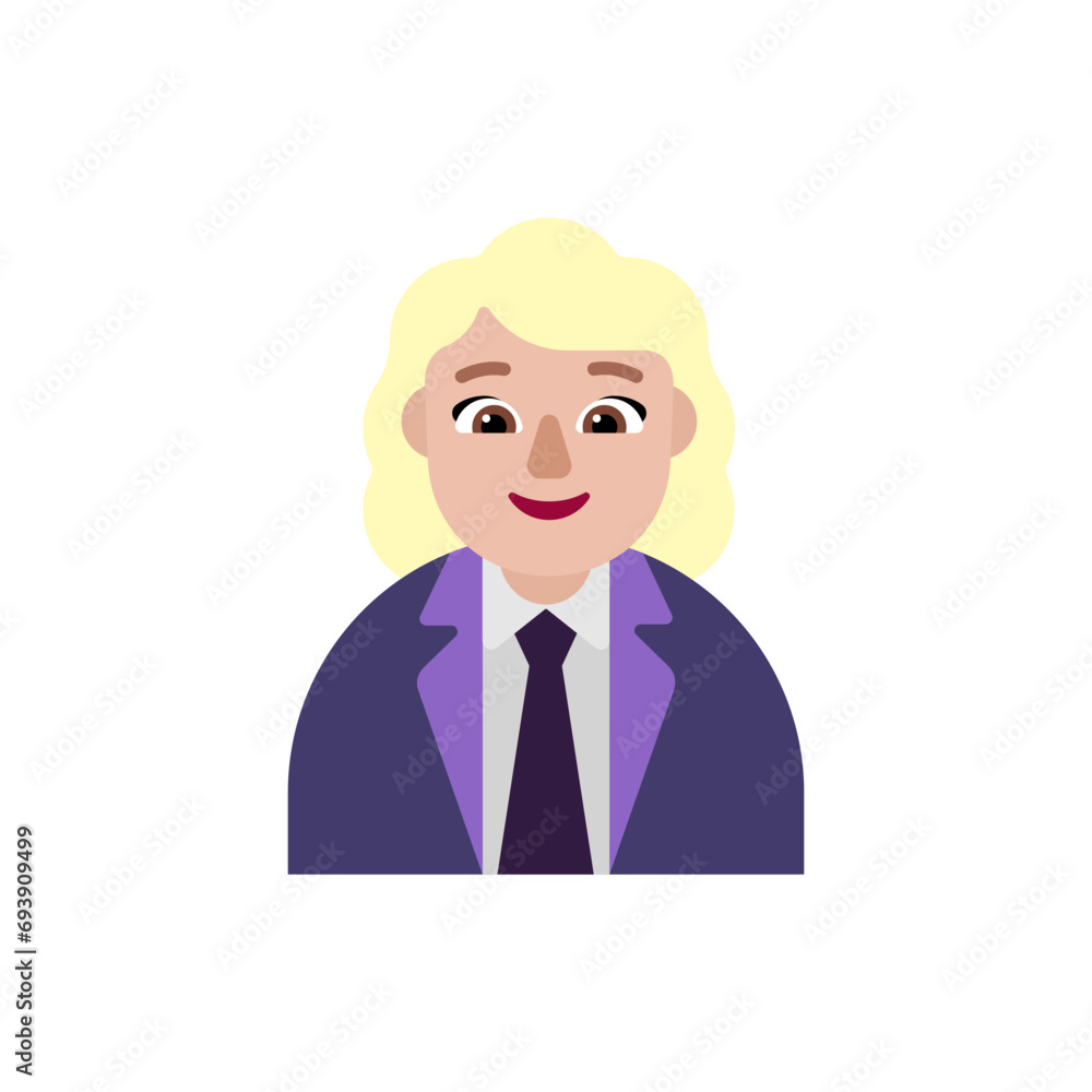 Woman Office Worker: Medium-Light Skin Tone Woman Office Worker: Medium-Light Skin Tone