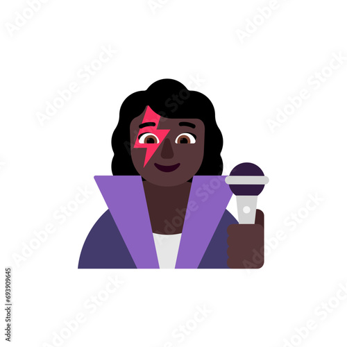 Woman Singer: Medium-Dark Skin Tone
