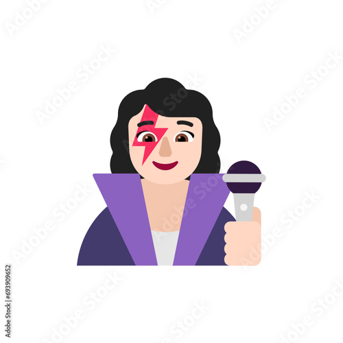 Woman Singer: Light Skin Tone