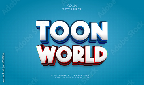 Toon World Editable Text Effect Style 3d Comic photo