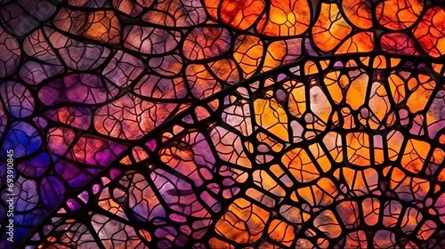 Wallpaper Mural Purple and orange stained glass abstract background texture. Torontodigital.ca