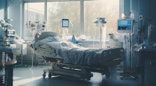 Serene Hospital Room with Patient Bed