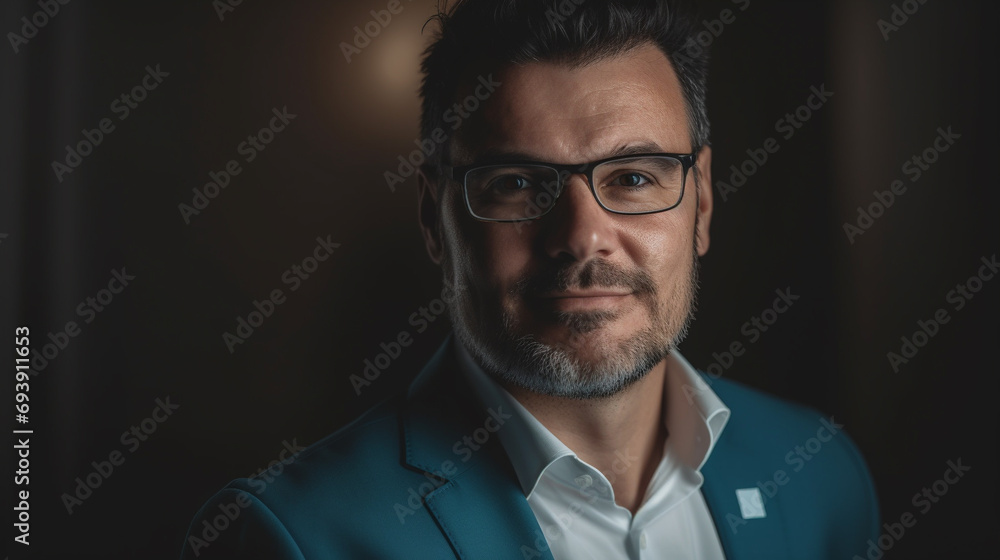 Fototapeta premium Man in a suit. AI Generated