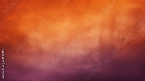Vibrant orange and purple hues in an abstract wall texture background. © Sintrax
