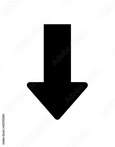 Modern simple black arrow icon. Arrow and cursor on flat style for web design or interface
