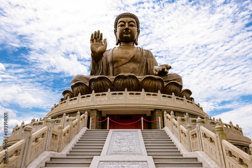 The Big Buddha located at Ngong Ping, Lantau Island, in Hong Kong. photo