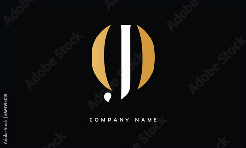 JO, OJ, J, O Abstract Letters Logo Monogram