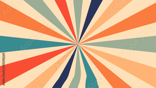 Colorful colourful vector classic vintage rays sunburst retro background