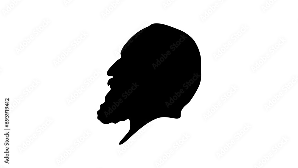 James Abram Garfield, black isolated silhouette James Abram Garfield, black isolated silhouette