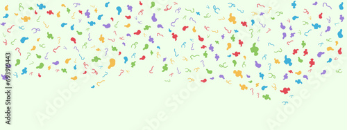 COLOR vector confetti banner with shapes