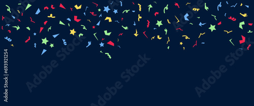 Fototapeta Naklejka Na Ścianę i Meble -  Colorful colourful vector flat confetti banner