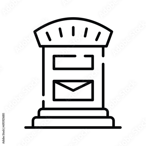 An icon of postal box, mail box vector design, postbox icon