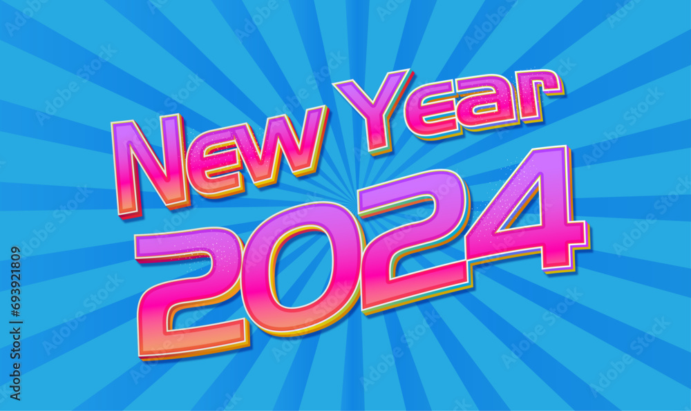2024 , Happy New Year, new year 2024, Happy new year 2024, 2024 PNG, new year 2024 PNG, 3D 2024, 2D 2024, Gradient, Stroke, Colorful 2024 ,