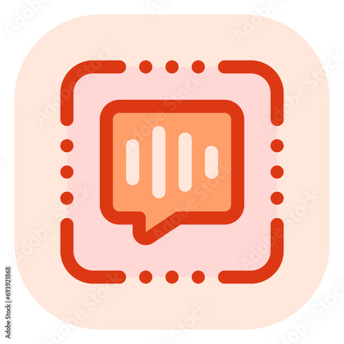 Editable speech recognition, voice scan vector icon. AI technology, artificial intelligence. Part of a big icon set family. Perfect for web and app interfaces, presentations, infographics, etc