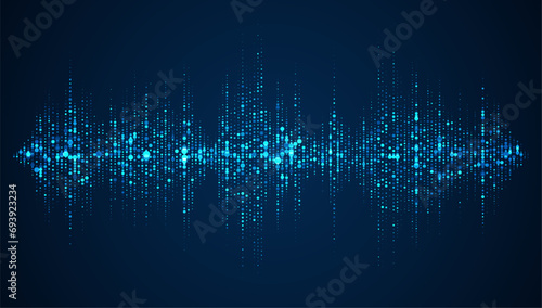 Sound wave equalizer. Abstract technology background photo