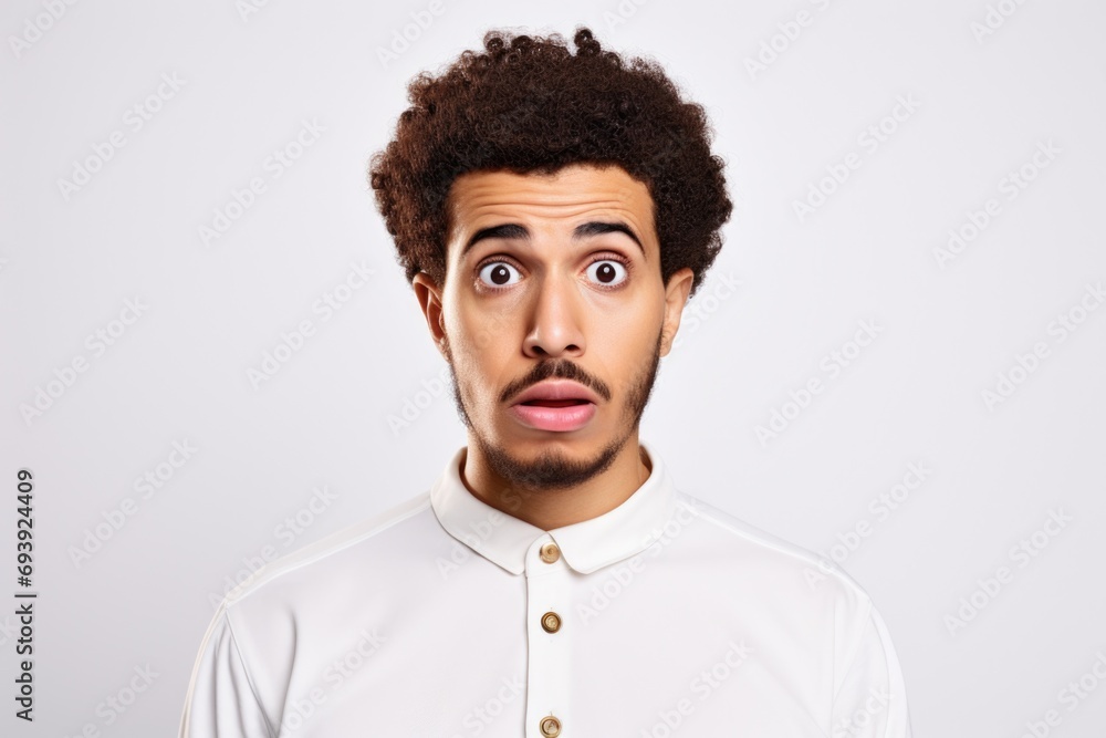 A man with a surprised look on his face. Perfect for expressing shock or disbelief A man with a surprised look on his face. Perfect for expressing shock or disbelief