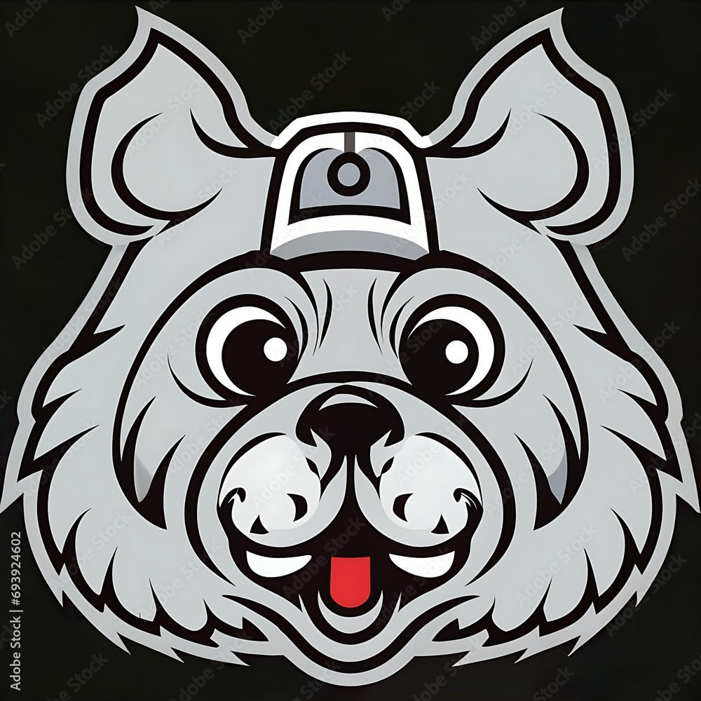 Obraz premium head of a dog illustration, logo
