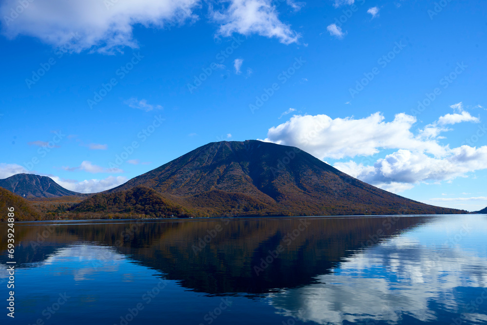 lake in the autumn , tochigi, japan lake in the autumn , tochigi, japan