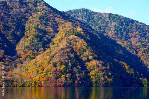 lake in the autumn   tochigi  japan