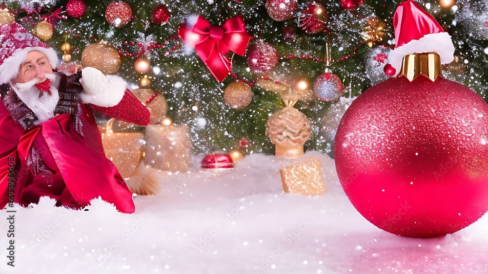 Obraz premium christmas tree and decorations