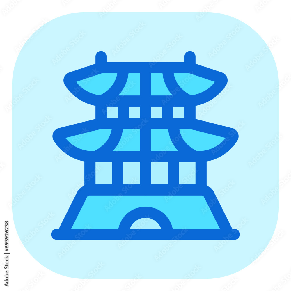 Editable castle, shrine, temple, vector icon. Landmark, monument, asian, building, architecture. Part of a big icon set family. Perfect for web and app interfaces, presentations, infographics, etc Editable castle, shrine, temple, vector icon. Landmark, monument, asian, building, architecture. Part of a big icon set family. Perfect for web and app interfaces, presentations, infographics, etc