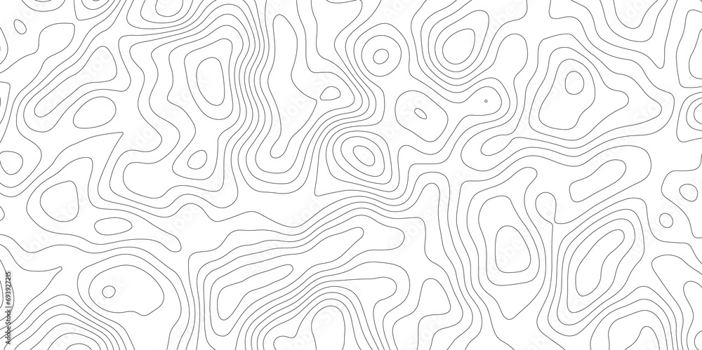 Fototapeta premium Topographic map background geographic line map with elevation assignments. Modern design with White background with topographic wavy pattern design.paper texture Imitation of a geographical map shades